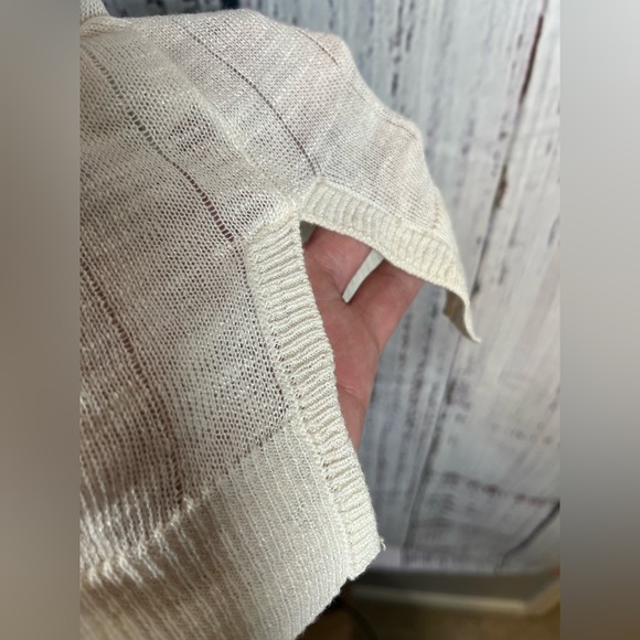 NWT Michael By Michael Kors Cream Colored Tank Top, Gold Rings, Lightweight, XL - Picture 3 of 8